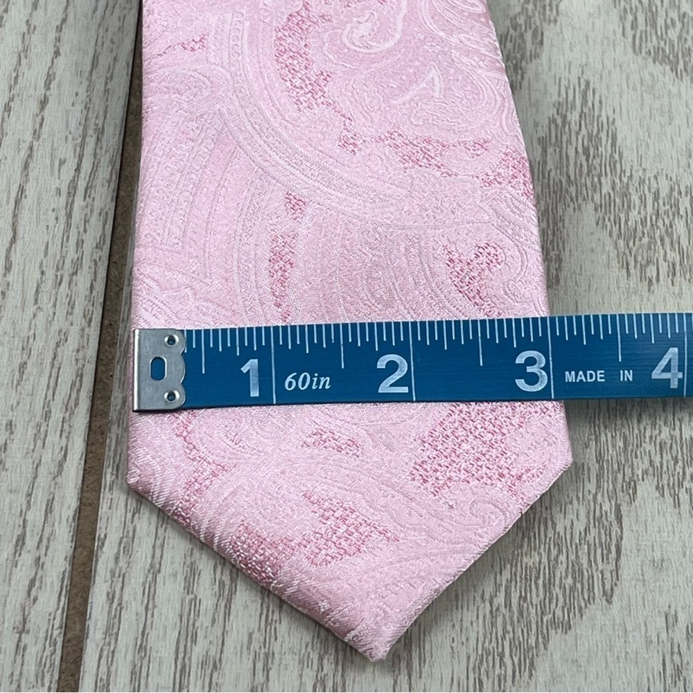 536 - Michael Kors Paisley Tie Pink 650 2MKC24-1052 Silk Blend $69.50 - Picture 2 of 5
